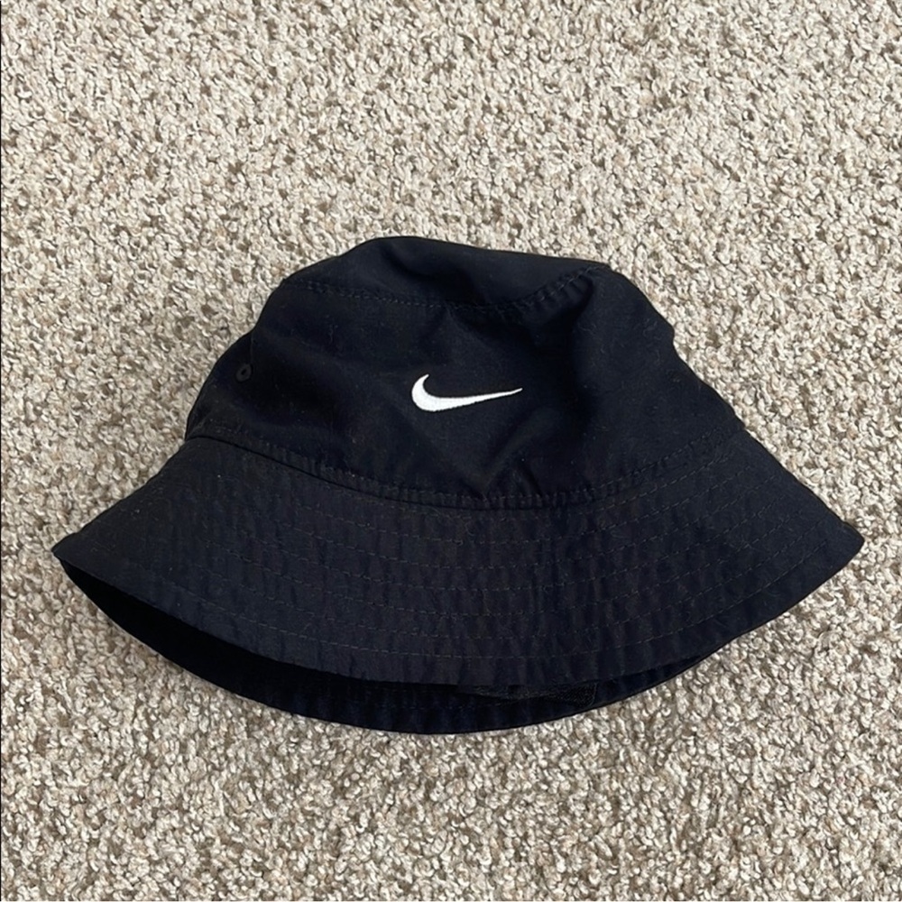 Nike Black Bucket Hat with White Swoosh